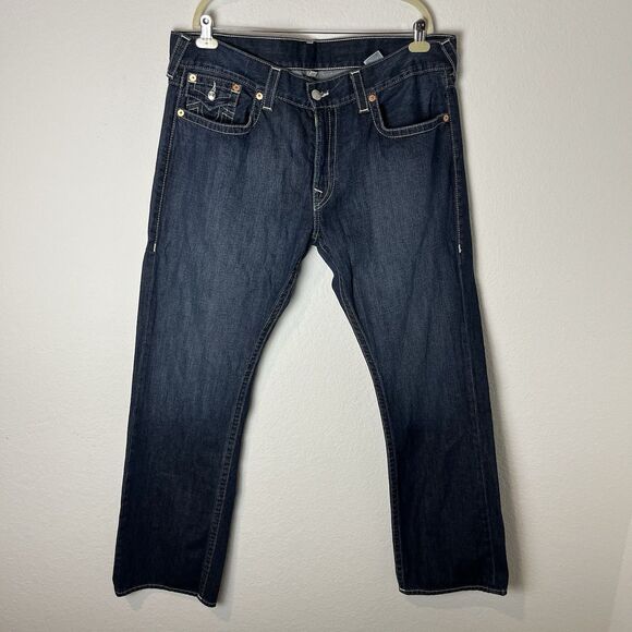 True Religion Joey Super T Mens Jeans Size 40 Boot Cut Flap Pockets 217